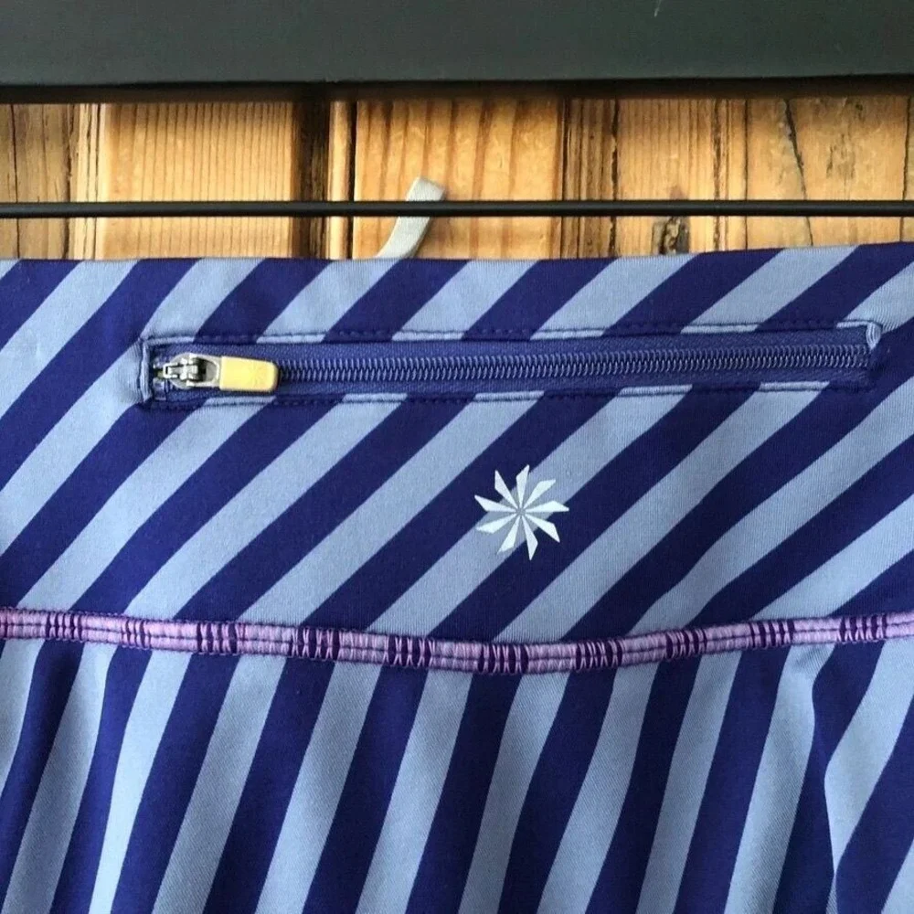 Athleta Swagger Fly By Purple Striped Skort Skirt Athletic Womens‎ Size Small